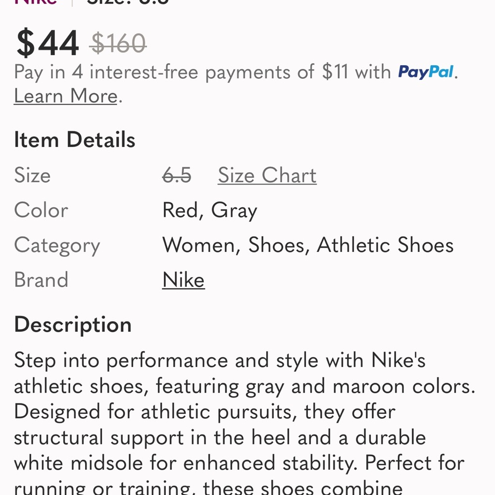 Nike Gray and Red Athletic Shoes - Picture 7 of 7
